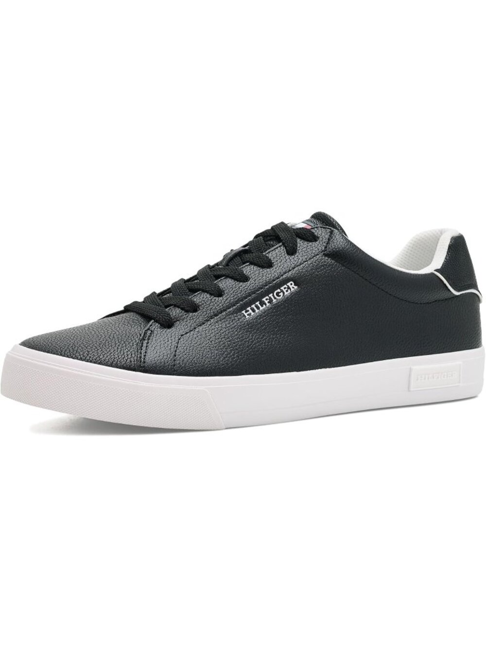 Tommy Hilfiger Men's Black White Closed Toe Lace Up Casual Rawly Sneakers Shoes